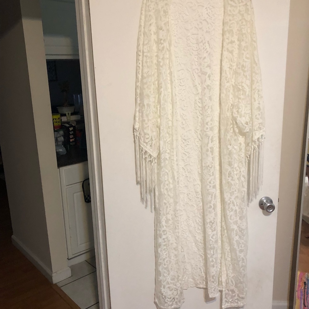 Long lace kimono